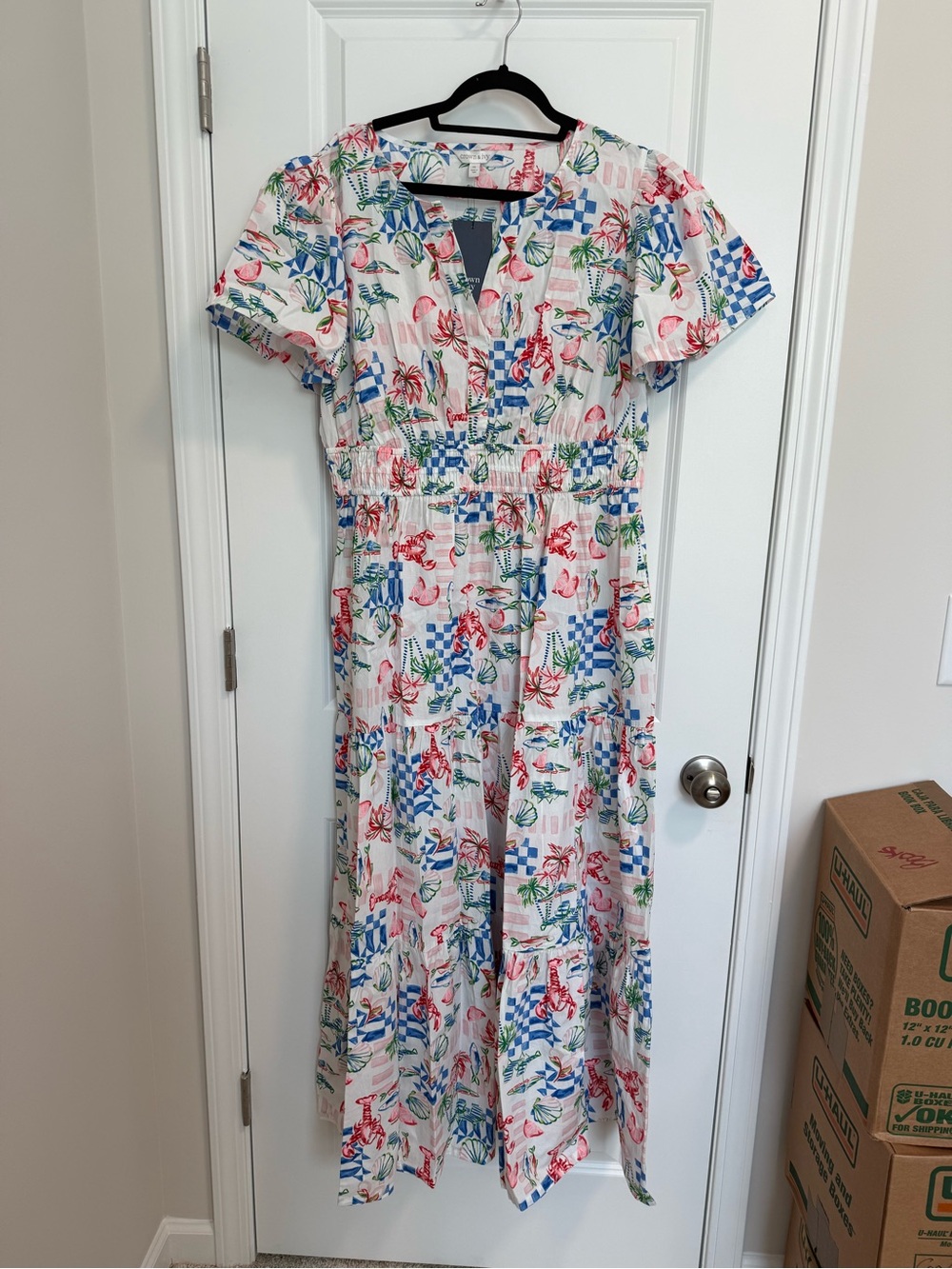 NWT Euro Summer Print Midi Dress